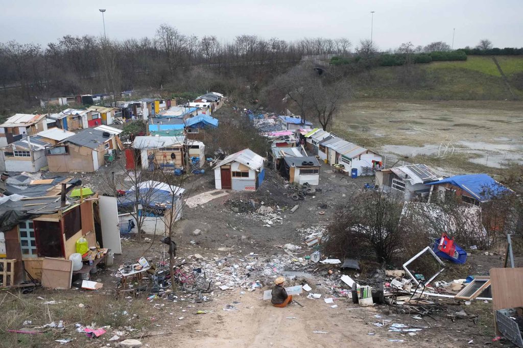 Camps de roms a Aulnay sous bois.